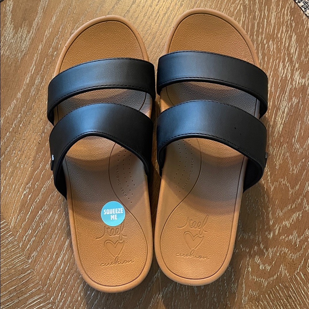 Reef Black and Tan Women's Sandals